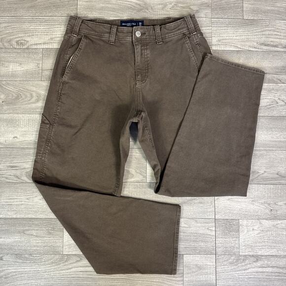 Abercrombie & Fitch Loose Workwear Carpenter Pants Dark Brown sz 29 x 28 - Picture 1 of 6